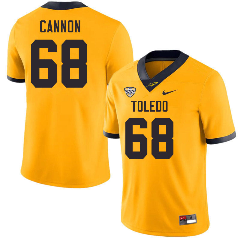 Toledo Rockets #68 Jackson Cannon College Football Jerseys Stitched Sale-Gold